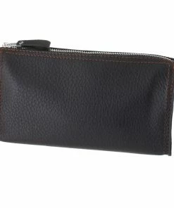 D. R. Harris Small Brown Leather Wash Bag