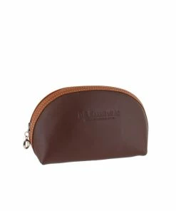 D. R. Harris Small Oval Wash Bag Brown & Tan