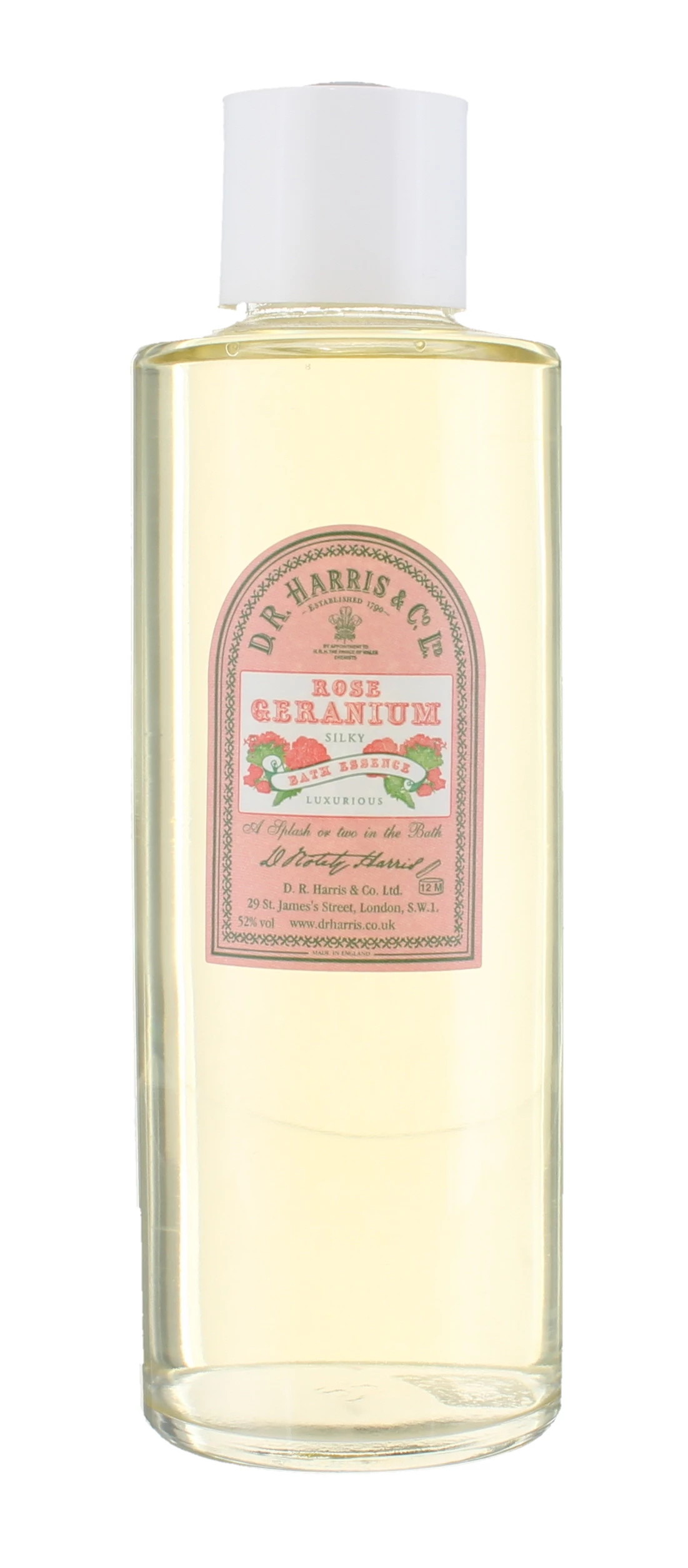 D. R. Harris 500ml Rose Geranium Bath Essence 1 D. R. Harris 500ml Rose Geranium Bath Essence