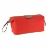 D. R. Harris Canvas and Leather Wash Bag - Red