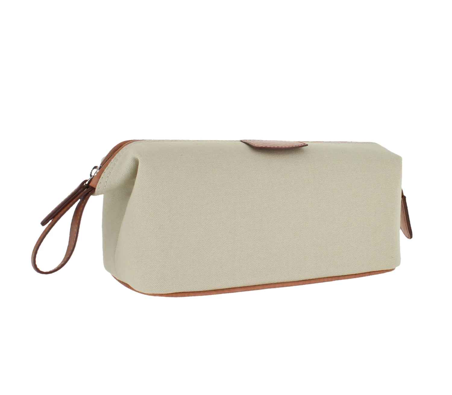 D. R. Harris Beige Canvas and Leather Wash Bag 1 D. R. Harris Beige Canvas and Leather Wash Bag