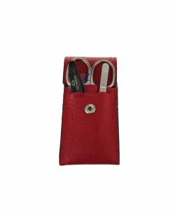 D. R. Harris 3 Piece Red Flap Manicure Set