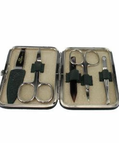 D. R. Harris 5 Piece Green Hard Case Manicure Set
