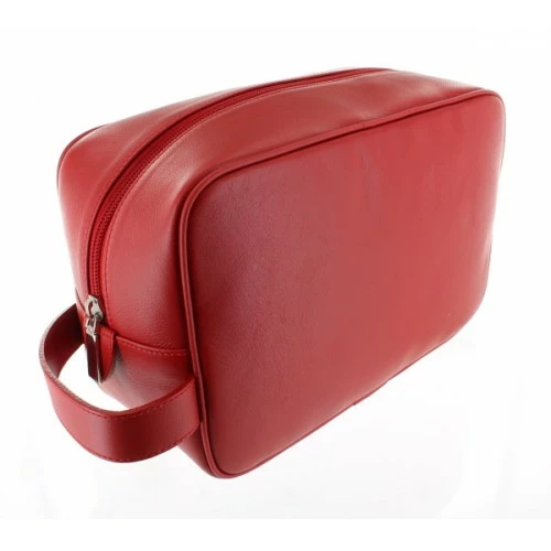 D. R. Harris Large Leather Wash Bag - Red 1 D. R. Harris Large Leather Wash Bag - Red