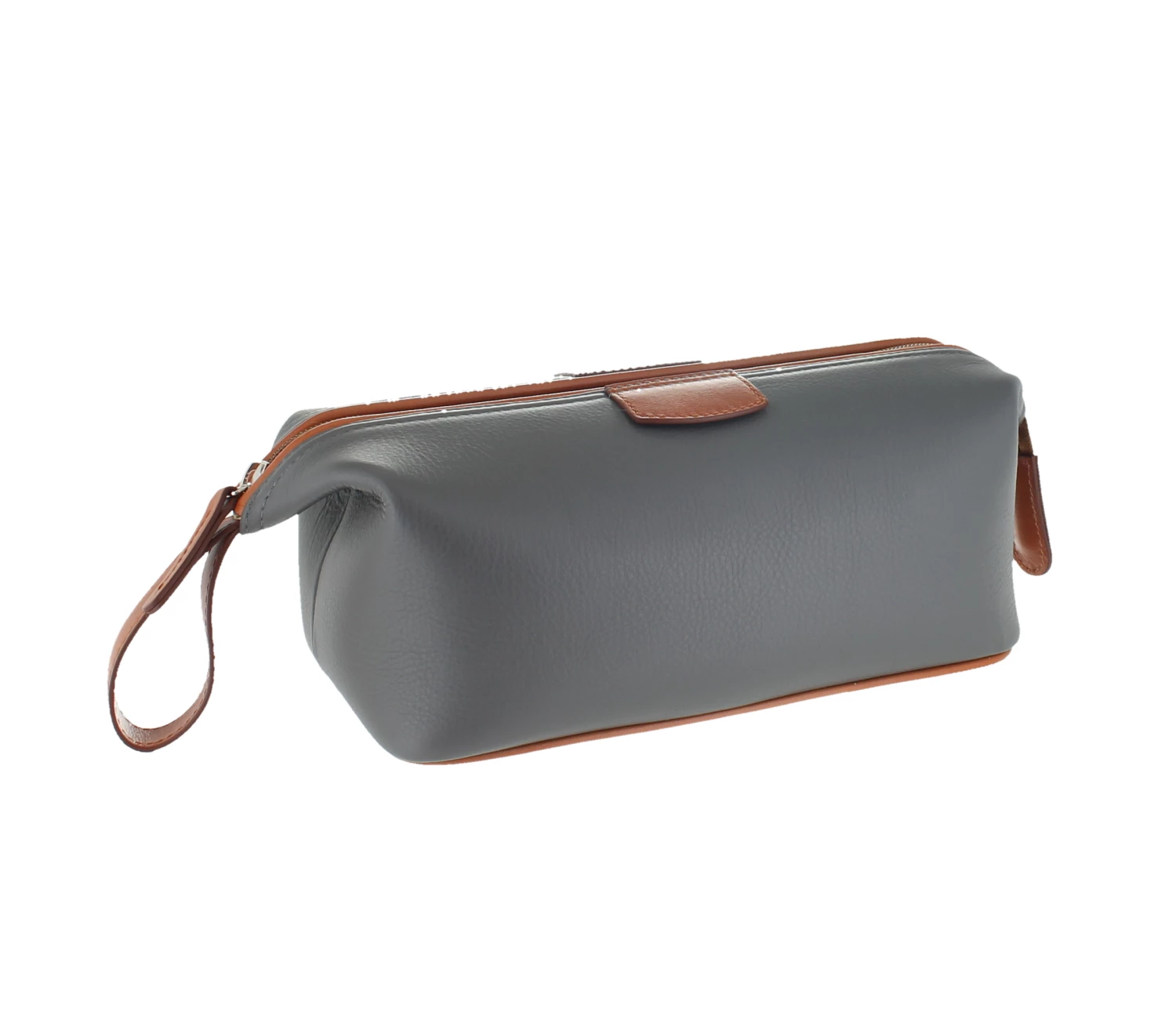 D. R. Harris Grey Leather Wash Bag 1 D. R. Harris Grey Leather Wash Bag