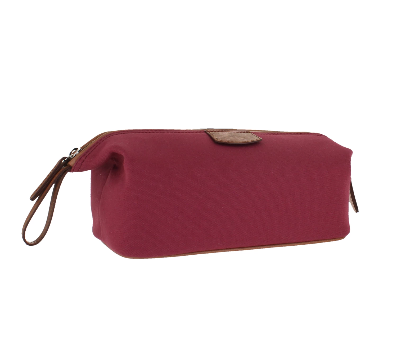 D. R. Harris Canvas and Leather Wash Bag Pink 1 D. R. Harris Canvas and Leather Wash Bag Pink