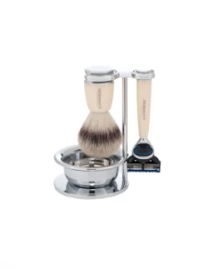 D. R. Harris Synthetic 4-Piece Shaving Set with Fusion Razor