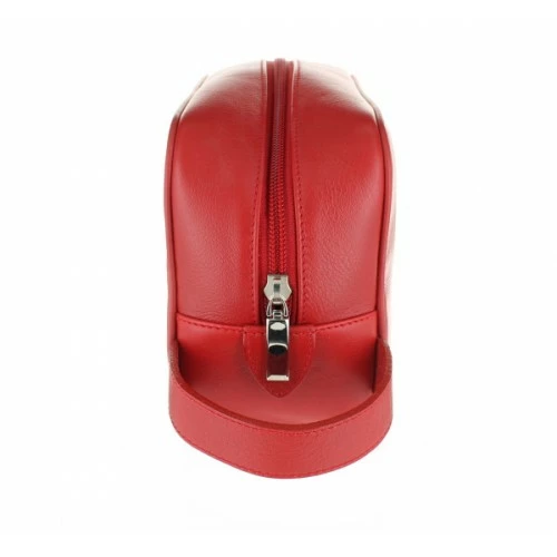 D. R. Harris Small Leather Wash Bag - Red 1 D. R. Harris Small Leather Wash Bag - Red