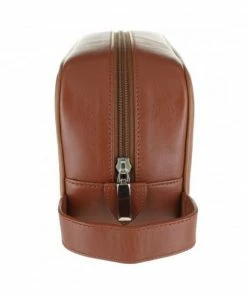 D. R. Harris Small Leather Wash Bag - Tan