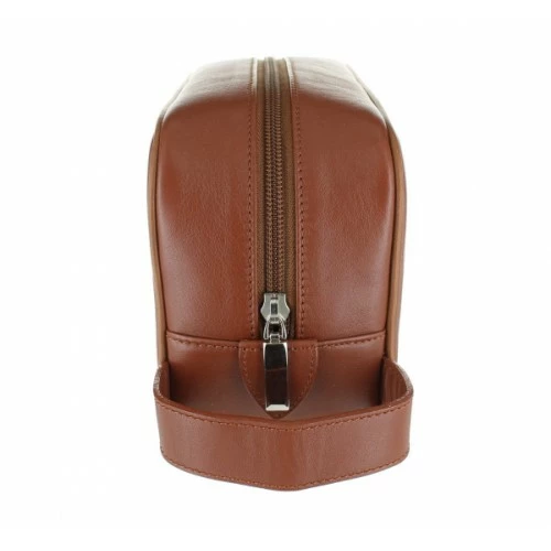 D. R. Harris Small Leather Wash Bag - Tan 2 D. R. Harris Small Leather Wash Bag - Tan