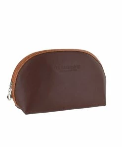 D. R. Harris Large Oval Wash Bag Brown & Tan
