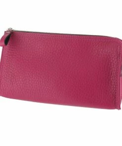 D. R. Harris Small Pink Leather Wash Bag