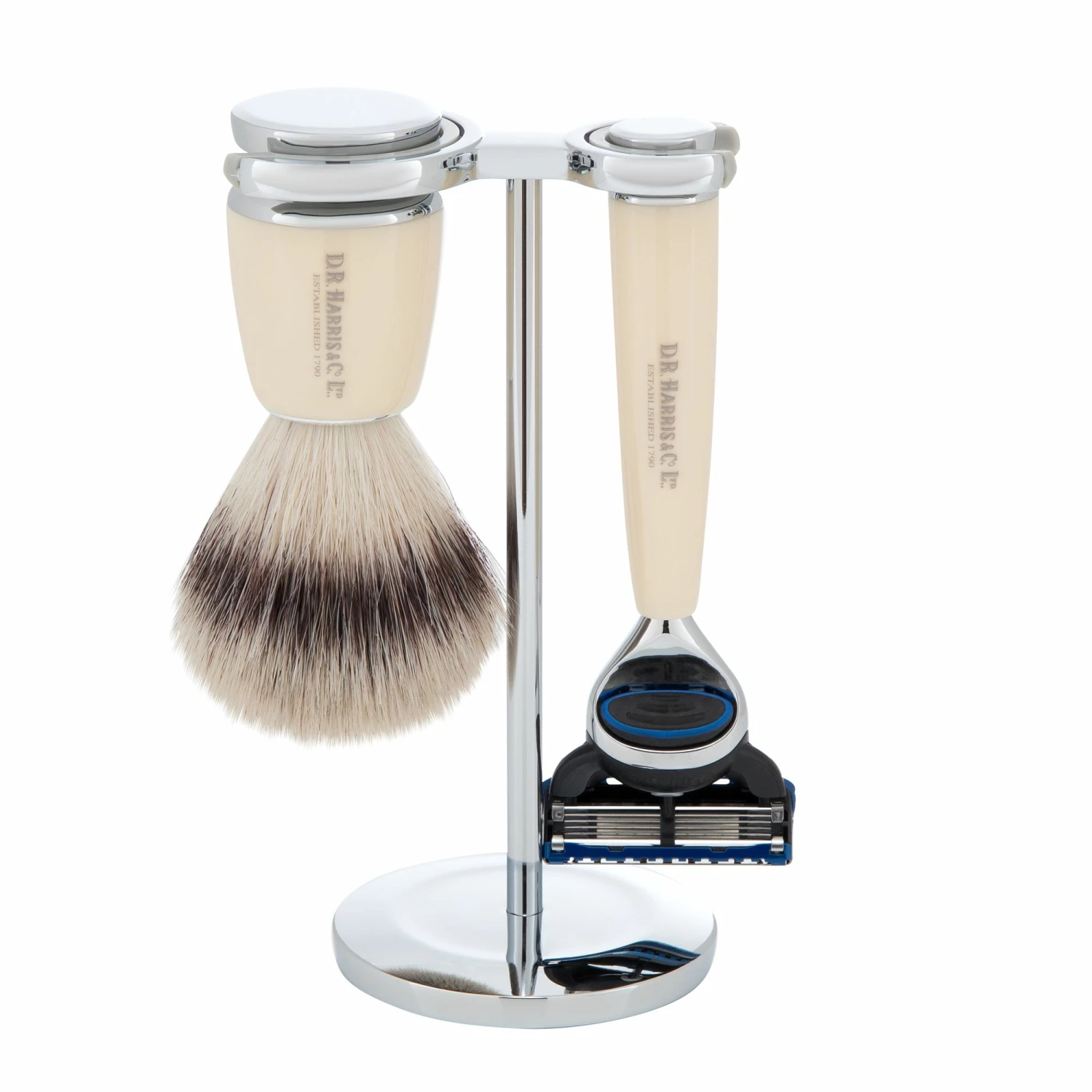 D. R. Harris Synthetic 3-Piece Shaving Set with Fusion Razor 1 D. R. Harris Synthetic 3-Piece Shaving Set with Fusion Razor
