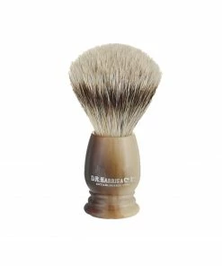 D. R. Harris S2 Super Badger Shaving Brush - Horn