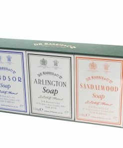 D. R. Harris Arlington, Windsor and Sandalwood Bath Soap Trio 3x 150g