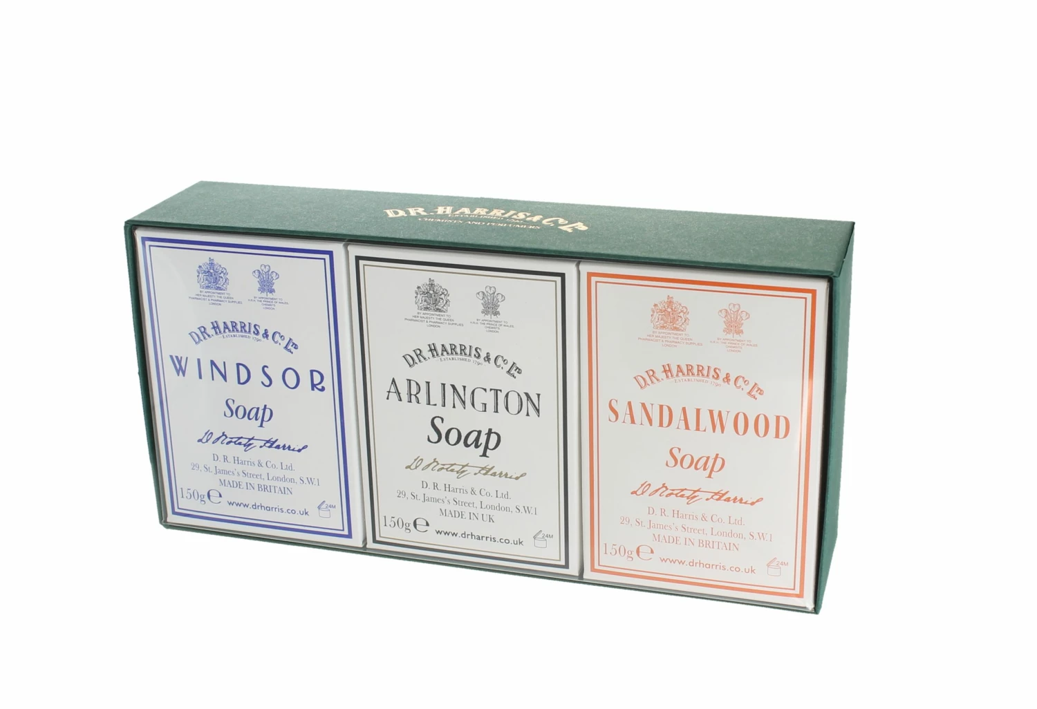 D. R. Harris Arlington, Windsor and Sandalwood Bath Soap Trio 3x 150g 1 D. R. Harris Arlington, Windsor and Sandalwood Bath Soap Trio 3x 150g