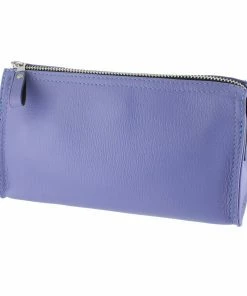 D. R. Harris Small Purple Leather Wash Bag
