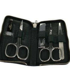 D. R. Harris 5 Piece Green Zip Up Manicure Set