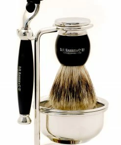 D. R. Harris Ebony 4-piece Shaving Set