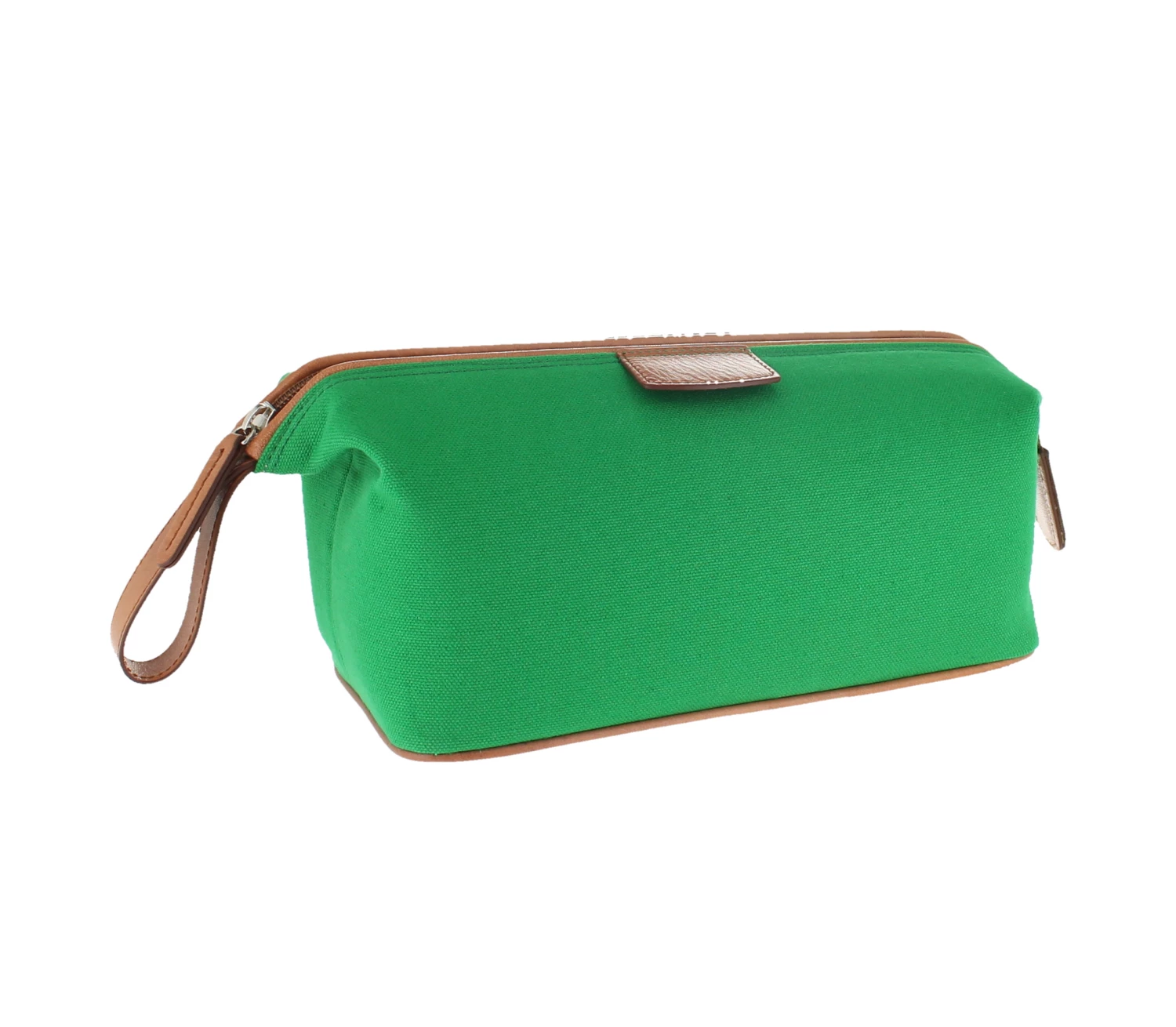D. R. Harris Canvas and Leather Wash Bag- Green 1 D. R. Harris Canvas and Leather Wash Bag- Green