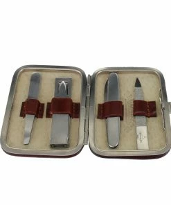D. R. Harris 4 Piece Brown Mini Manicure Set