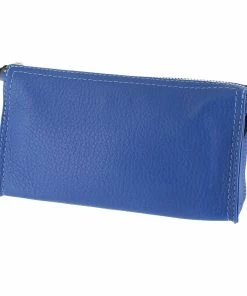 D. R. Harris Small Bright Blue Leather Wash Bag