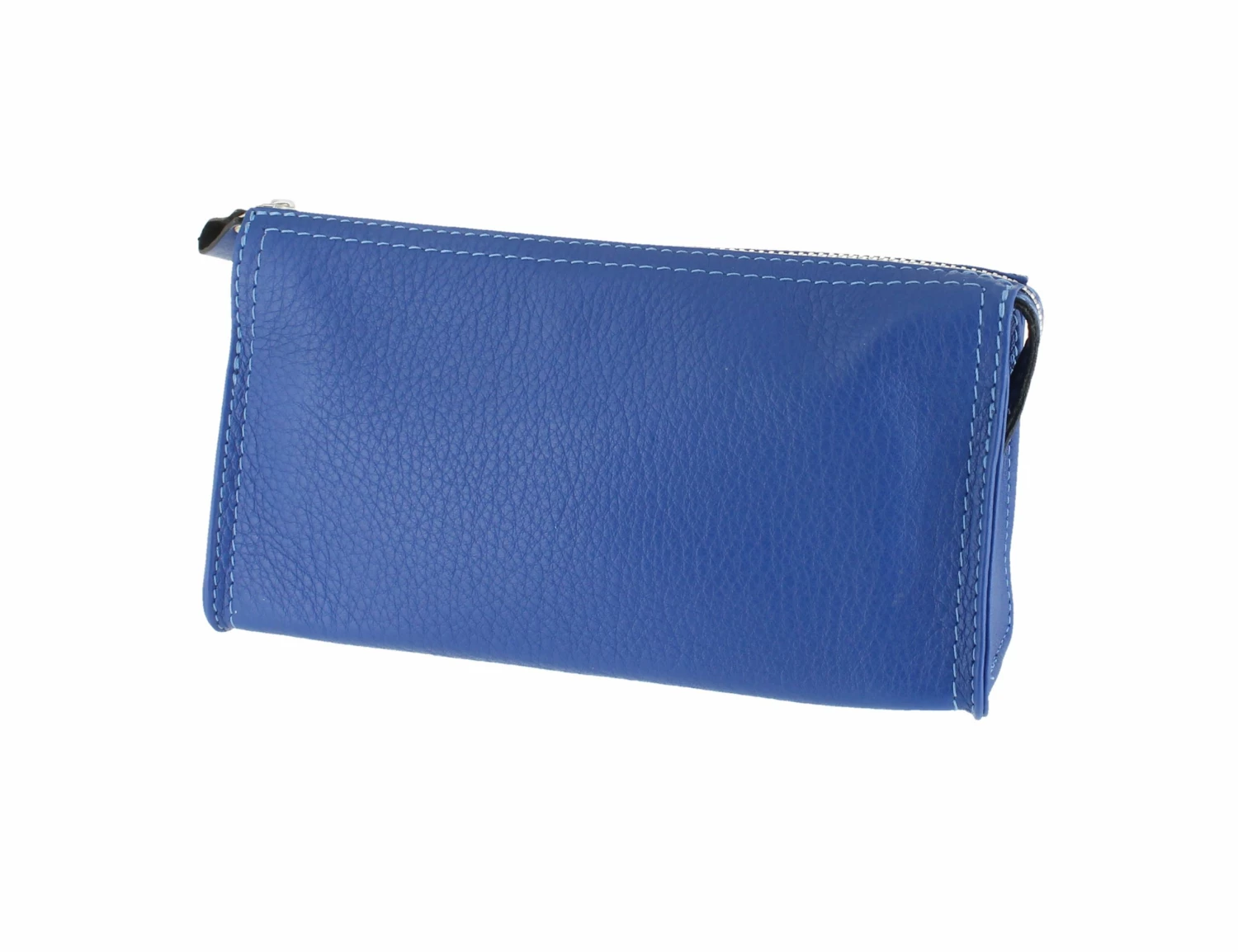 D. R. Harris Small Bright Blue Leather Wash Bag 1 D. R. Harris Small Bright Blue Leather Wash Bag