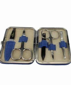D. R. Harris Sales Shop 11 D. R. Harris 5 Piece Blue Hard Case Manicure Set