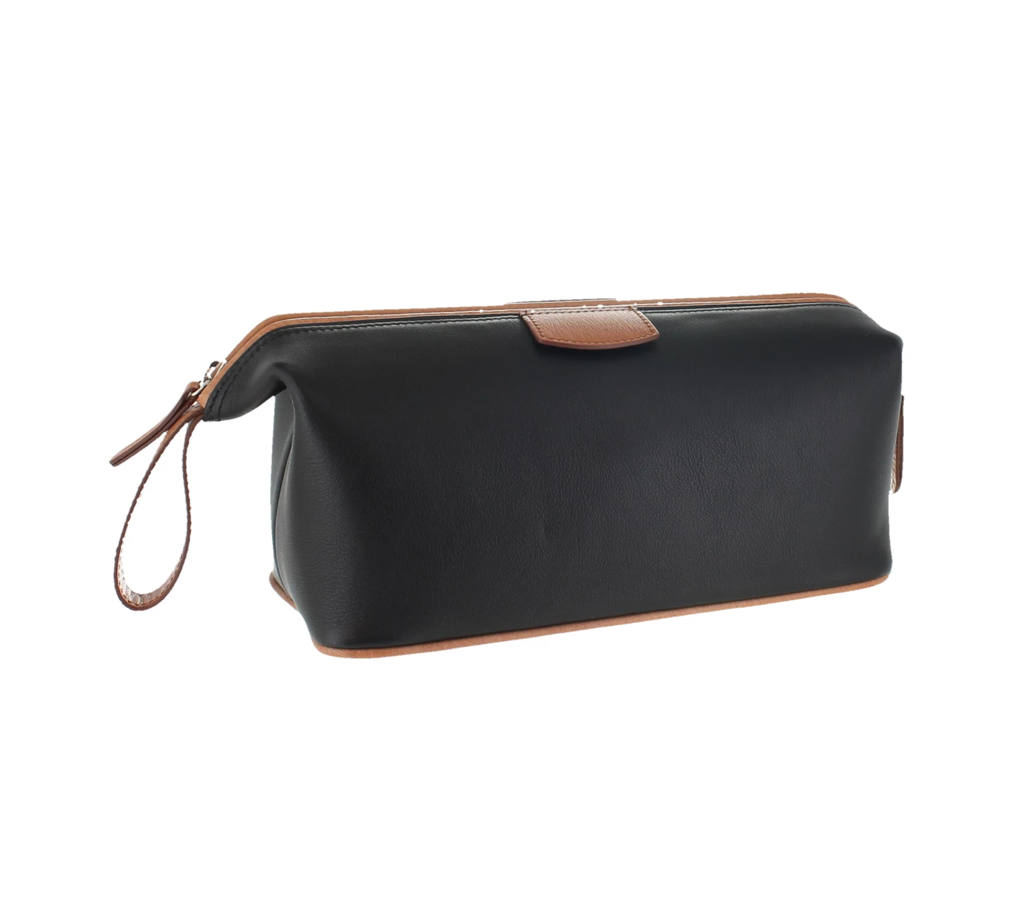 D. R. Harris Leather Wash Bag- Black 1 D. R. Harris Leather Wash Bag- Black