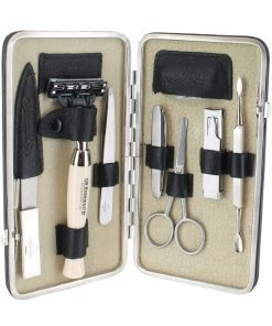 D. R. Harris Black Framed Travel Grooming Set