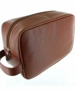 D. R. Harris Large Leather Wash Bag - Tan