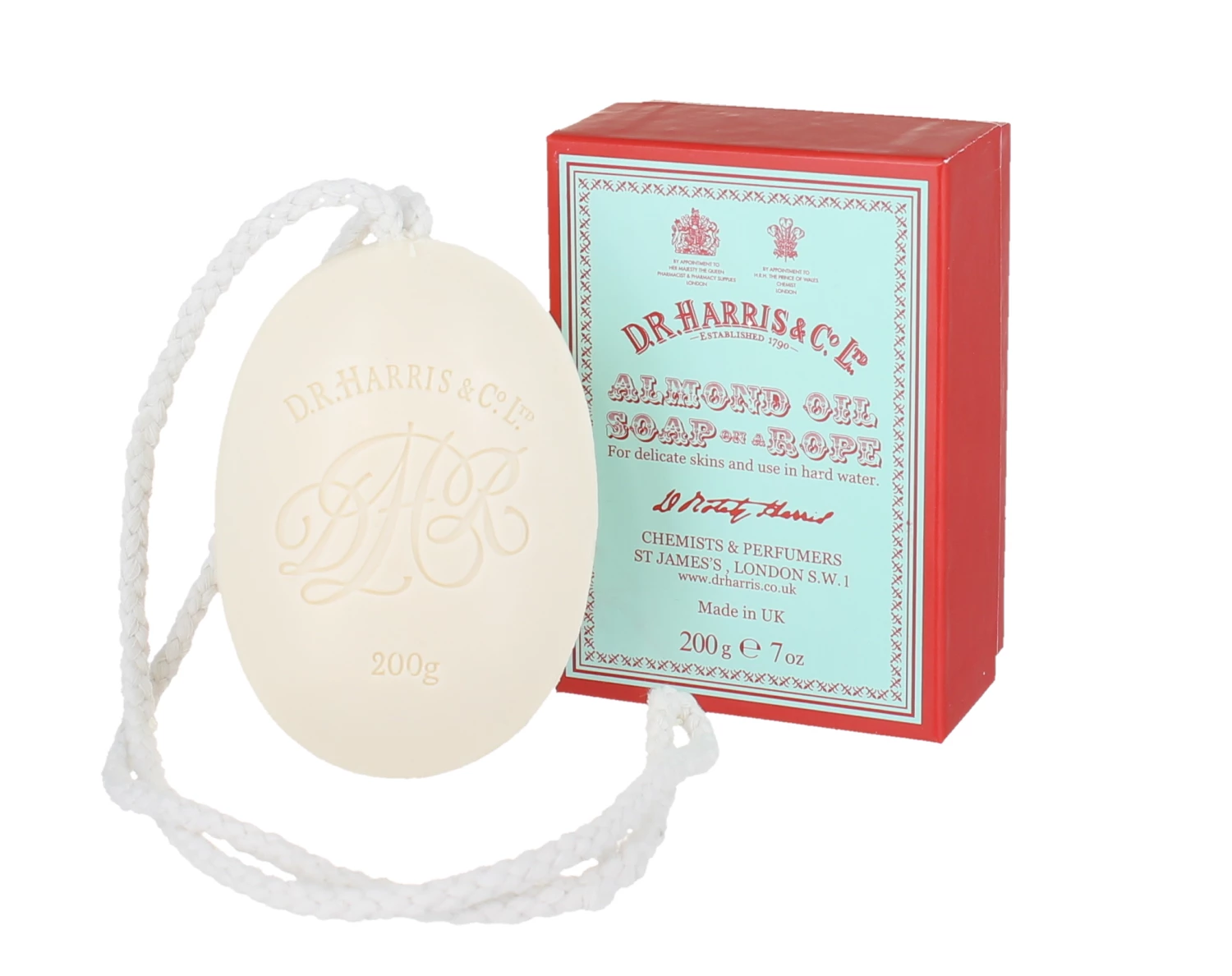 D. R. Harris Almond Oil Soap on a Rope 200g 1 D. R. Harris Almond Oil Soap on a Rope 200g