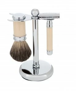 D. R. Harris 3-Piece Shaving Set with Safety Razor - Ivory